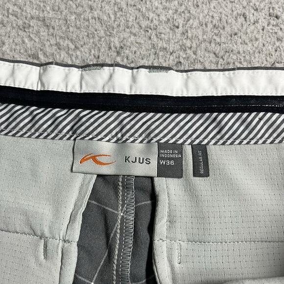 KJUS Shorts Mens 36 Gray Performance Stretch Chino Ike Golf Wicking 10" - Picture 2 of 10